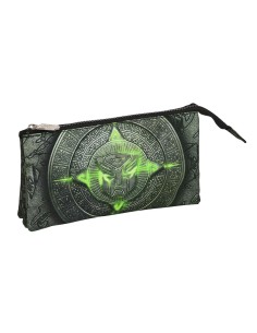 Trousse Fourre-Tout Triple Transformers Noir 22 x 12 x 3 cm