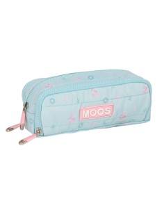 Trousse Fourre-Tout Triple Moos Garden 21 x 8 x 8 cm Turquoise