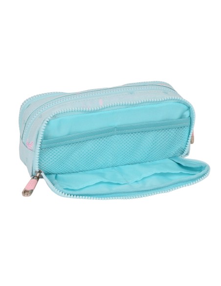 Trousse Fourre-Tout Triple Moos Garden 21 x 8 x 8 cm Turquoise
