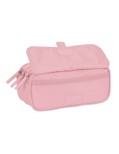 Trousse Fourre-Tout Triple Safta 21,5 x 10 x 8 cm Rose 2