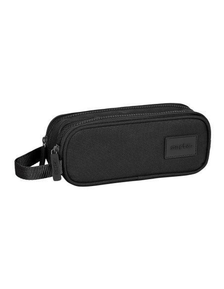 Trousse Fourre-Tout Double Safta Noir 21 x 8 x 6 cm