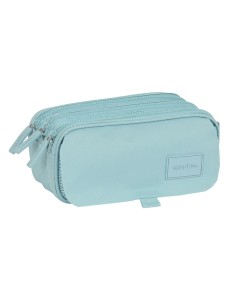 Trousse Fourre-Tout Triple Safta 21,5 x 10 x 8 cm Bleu