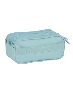 Trousse Fourre-Tout Triple Safta 21,5 x 10 x 8 cm Bleu 2