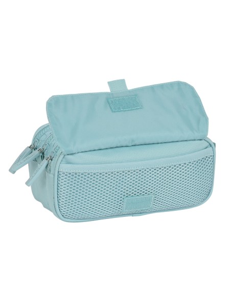 Trousse Fourre-Tout Triple Safta 21,5 x 10 x 8 cm Bleu