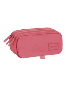 Trousse Fourre-Tout Triple Safta Marsala 21,5 x 10 x 8 cm Bordeaux