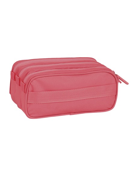 Trousse Fourre-Tout Triple Safta Marsala 21,5 x 10 x 8 cm Bordeaux
