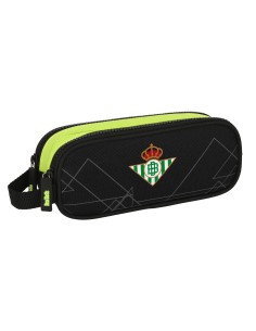 Trousse Fourre-Tout Double Real Betis Balompié Noir Citron 21 x 8 x 6 cm