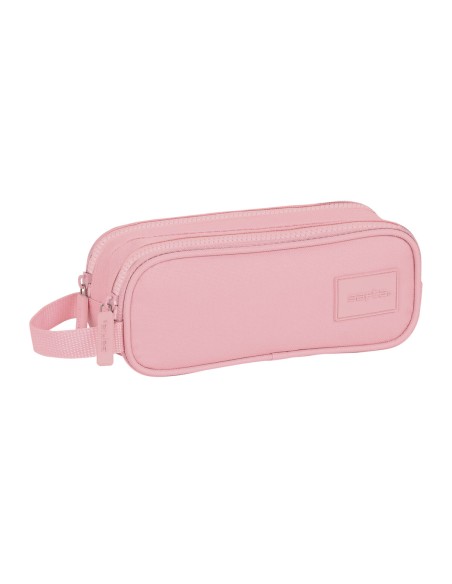 Trousse Fourre-Tout Double Safta Rose 21 x 8 x 6 cm