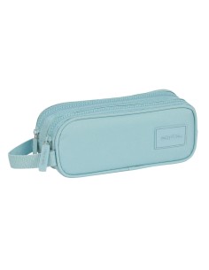 Trousse Fourre-Tout Double Safta Bleu 21 x 8 x 6 cm