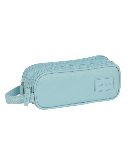 Trousse Fourre-Tout Double Safta Bleu 21 x 8 x 6 cm