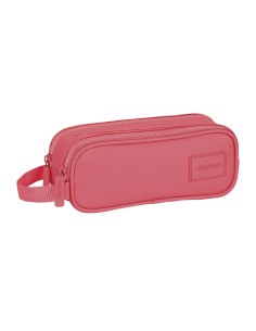 Trousse Fourre-Tout Double Safta Marsala Bordeaux 21 x 8 x 6 cm