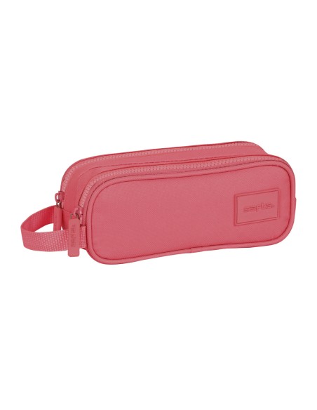 Trousse Fourre-Tout Double Safta Marsala Bordeaux 21 x 8 x 6 cm
