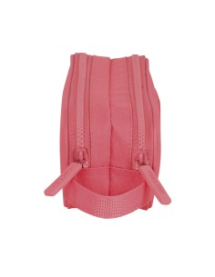 Trousse Fourre-Tout Double Safta Marsala Bordeaux 21 x 8 x 6 cm 2