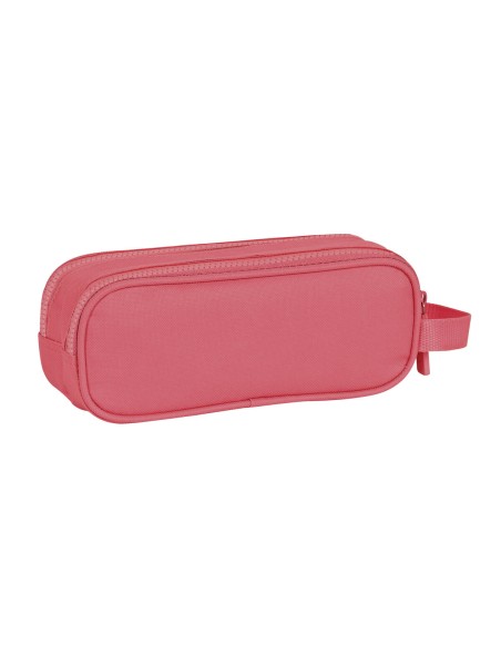 Trousse Fourre-Tout Double Safta Marsala Bordeaux 21 x 8 x 6 cm