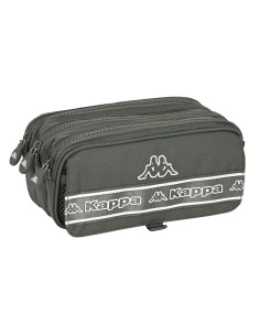 Trousse Fourre-Tout Triple Kappa 21,5 x 10 x 8 cm Gris