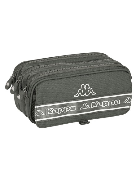 Trousse Fourre-Tout Triple Kappa 21,5 x 10 x 8 cm Gris