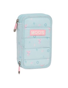 Plumier double Moos Garden Turquoise 12.5 x 19.5 x 4 cm (28 Pièces)