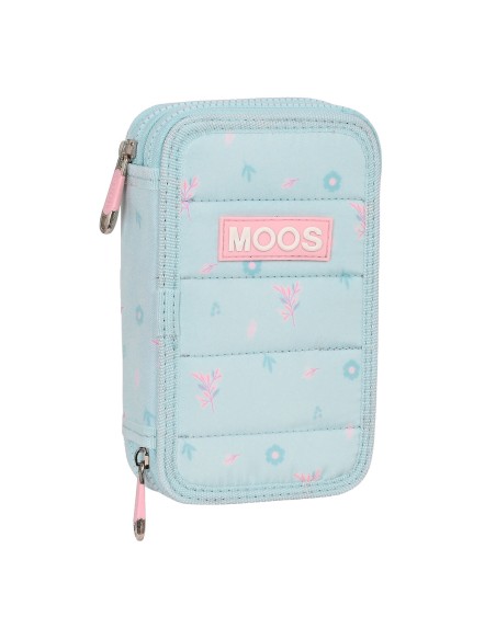 Plumier double Moos Garden Turquoise 12.5 x 19.5 x 4 cm (28 Pièces)