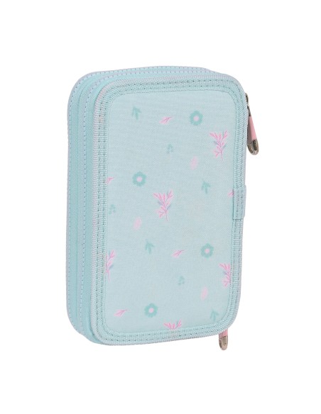 Plumier double Moos Garden Turquoise 12.5 x 19.5 x 4 cm (28 Pièces)