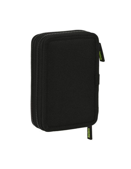 Plumier double Real Betis Balompié Noir Citron 12.5 x 19.5 x 4 cm (28 Pièces)