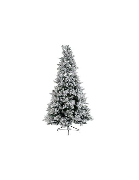 Sapin de Noël DKD Home Decor Blanc Vert Polyéthylène Enneigé 140 x 140 x 210 cm