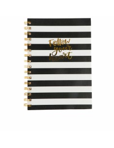 Carnet de Notes Inca   A5 Rayures Noir Blanc