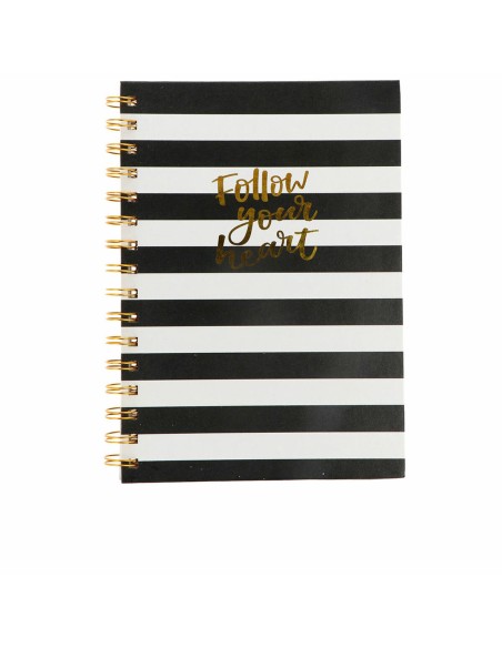 Carnet de Notes Inca   A5 Rayures Noir Blanc