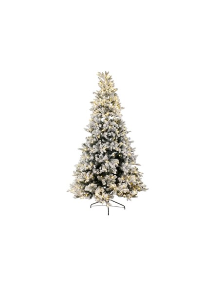 Sapin de Noël DKD Home Decor Blanc Vert Polyéthylène Enneigé 140 x 140 x 210 cm