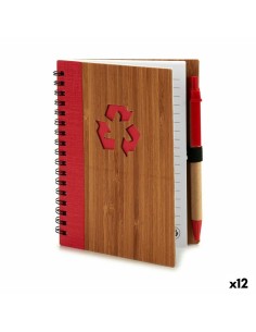 Cahier à Spirales avec Stylo Pincello AR1810137 1 x 16 x 12 cm Bambou (12 Unités)