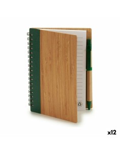 Cahier à Spirales avec Stylo Pincello AR1810133 1 x 16 x 12 cm Bambou (12 Unités)