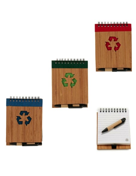 Cahier à Spirales avec Stylo Pincello AR1810139 1 x 10 x 13 cm Bambou (24 Unités)