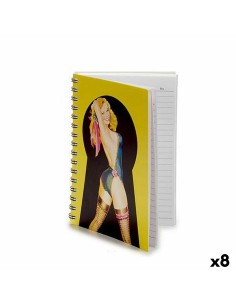 Cahier à Spirale Pincello 1711190 A5 3D (8 Unités)