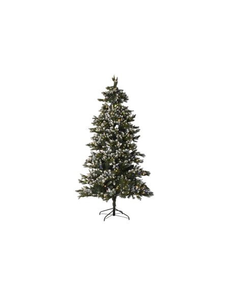 Sapin de Noël Home ESPRIT Vert Métal Polyéthylène Enneigé 140 x 140 x 240 cm