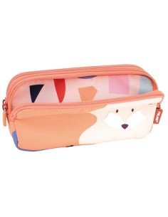Trousse d'écolier Milan Animals Orange 20 x 11 x 6,5 cm