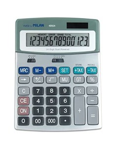 Calculatrice Milan Blanc Argenté Métal 18,5 x 14 x 2 cm 2