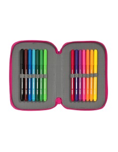 Plumier double Pinypon Bleu Rose 12.5 x 19.5 x 4 cm (28 Pièces) 2