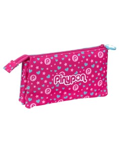 Trousse Fourre-Tout Double Pinypon Bleu Rose 22 x 12 x 3 cm 2