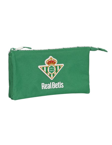 Trousse Fourre-Tout Double Real Betis Balompié Vert 22 x 12 x 3 cm