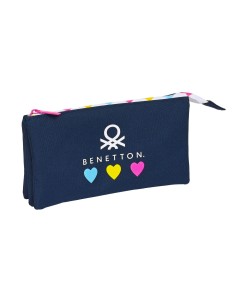 Trousse Fourre-Tout Triple Benetton Love 22 x 3 x 12 cm