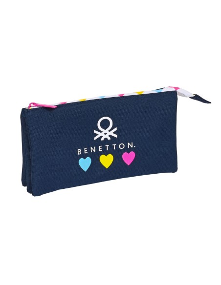 Trousse Fourre-Tout Triple Benetton Love 22 x 3 x 12 cm