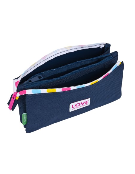 Trousse Fourre-Tout Triple Benetton Love 22 x 3 x 12 cm