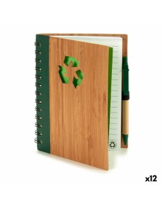 Cahier à Spirales avec Stylo Pincello AR1810136 1 x 18 x 14 cm Bambou (12 Unités)