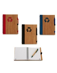 Cahier à Spirales avec Stylo Pincello AR1810136 1 x 18 x 14 cm Bambou (12 Unités) 2