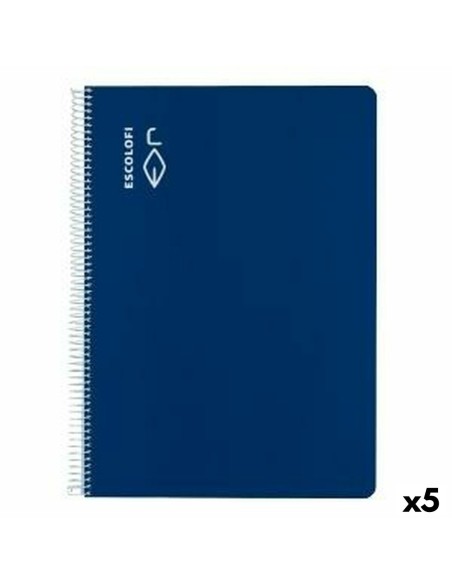 Cahier ESCOLOFI Bleu A4 Din A4 40 Volets (5 Unités)