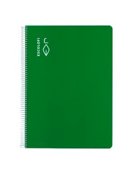 Cahier ESCOLOFI Vert A4 Din A4 40 Volets (5 Unités)