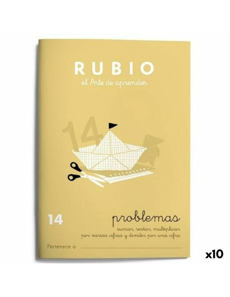 Cahier de maths Rubio Nº 14 A5 Espagnol 20 Volets (10 Unités)