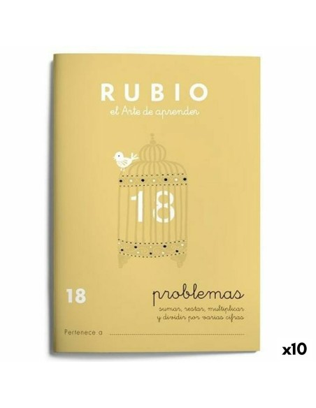 Cahier de maths Rubio Nº 18 A5 Espagnol 20 Volets (10 Unités)