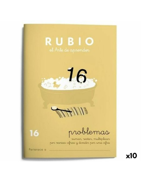 Cahier de maths Rubio Nº 16 A5 Espagnol 20 Volets (10 Unités)