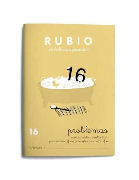 Cahier de maths Rubio Nº 16 A5 Espagnol 20 Volets (10 Unités)