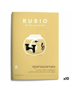 Cahier de maths Rubio Nº 6 A5 Espagnol 20 Volets (10 Unités)